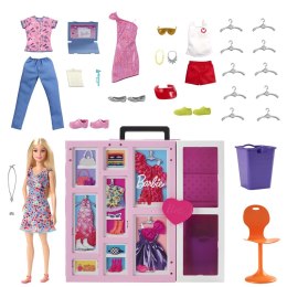 PROMO Barbie Garderoba Barbie Zestaw + lalka HGX57 MATTEL