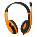 Defender Warhead G-120, Gaming Headset, słuchawki z mikrofonem, regulacja głośności, czarno-pomarańczowy, 2x 3.5 mm jack