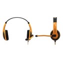 Defender Warhead G-120, Gaming Headset, słuchawki z mikrofonem, regulacja głośności, czarno-pomarańczowy, 2x 3.5 mm jack