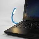 Lampka dla notebooka, gumowe, niebieskie, USB, LED