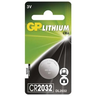 Bateria litowa, guzikowa, CR2032, 3V, GP, blistr, 1-pack