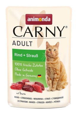 Animonda Carny Adult Pouch Beef,Ostrich 85g