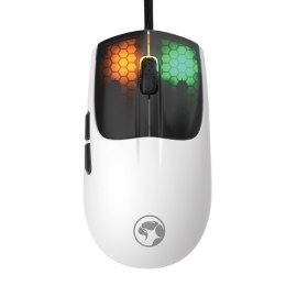 Mysz przewodowa USB, Marvo M727, biała, optyczna, 12000DPI