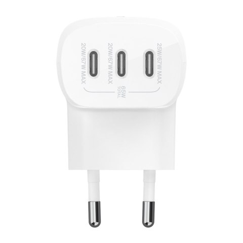 Belkin Ładowarka kątowa 3 porty USB-C PPS 67 W