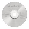 Verbatim DVD+RW, Matt Silver, 43489, 4.7GB, 4x, spindle, 25-pack, bez możliwości nadruku, 12cm, do archiwizacji danych
