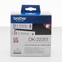 Brother rolki papierowe 62mm x 15.24m, biała, 1 szt., DK22251, do drukowania etykiet