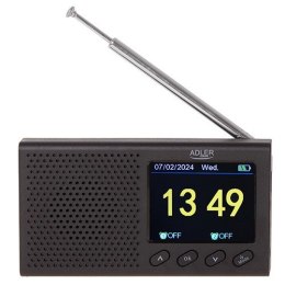 Radio Przenośne - LCD - FM - Bluetooth - Zegar Adler