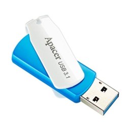 Apacer USB flash disk, USB 3.0, 32GB, AH357, niebieski, AP32GAH357U-1, USB A, z obrotową osłoną