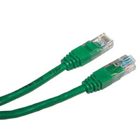 Przewód LAN UTP patchcord, Cat.5e, RJ45 M - RJ45 M, 10 m, nieekranowany, zielony, economy, EOL