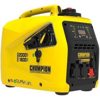 CHAMPION Generator dwupaliwowy, 2000W, 53dB, inverter, Czarno Żółty