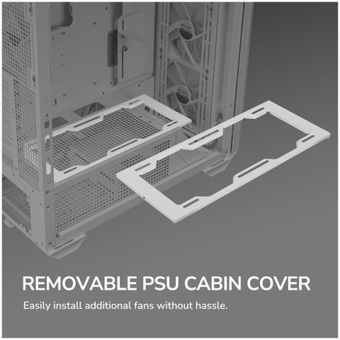 COUGAR Obudowa MX600, Midi Tower, 3 x 140mm 1 x 120mm, Biała