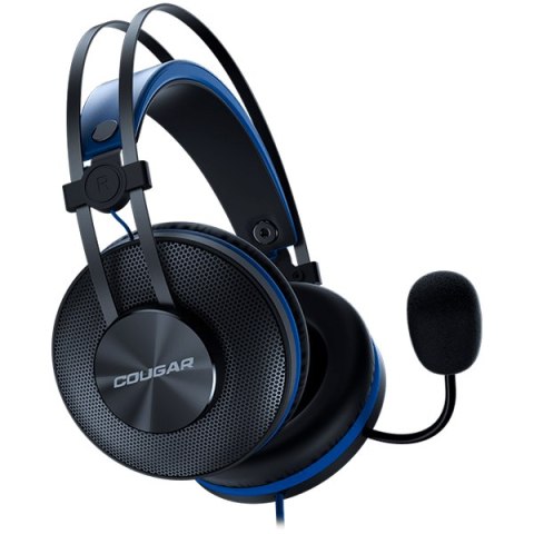 Cougar | Immersa Essential Blue | Headset | Driver 40mm /9.7mm noise cancelling Mic./Stereo 3.5mm 4-pole and 3-pole PC adapter /