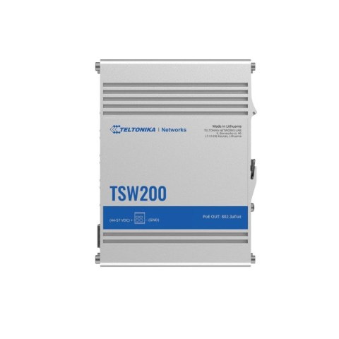 TELTONIKA Przełącznik przemysłowy TSW200 2xSFP 8xGigabit Ethernet 8xPoE+DIN