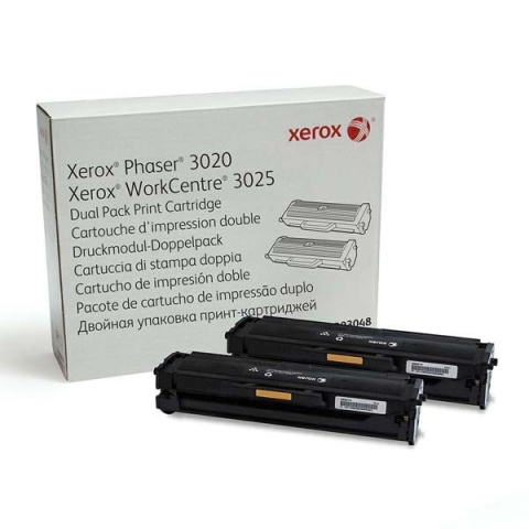 Toner Xerox 106R03048 do 3020 3025 Dual Pack czarny oryginalny 2 x 1500 stron 2x106R02773