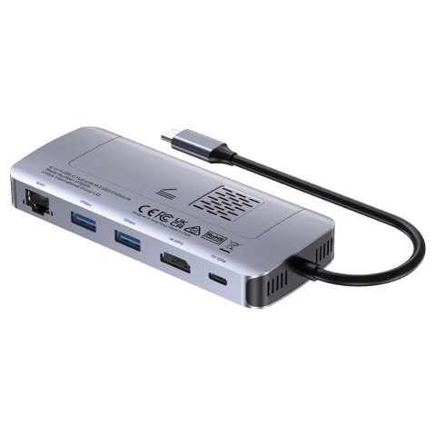 Unitek Aktywny Hub USB-C 10 Gbps, Obudowa na dysk M.2, HDMI