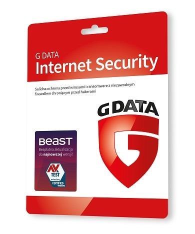 Oprogramowanie GDATA Internet Security 2PC 2lata karta-klucz