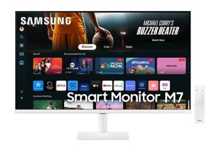 Samsung Monitor 32 cale SMART M70D VA 3840x2160 UHD 16:9 2xHDMI 3xUSB 2.0 1xUSB-C (65W) 4ms 60Hz WiFi/BT głośniki płaski biały 2Yd2d