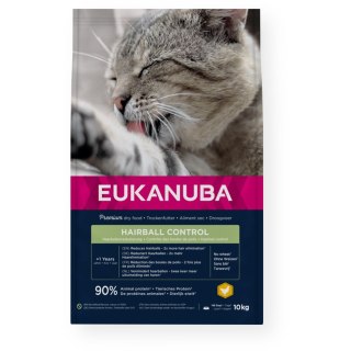 Eukanuba Adult Hairball Control Rich in Chicken - sucha karma dla kota - 10 kg