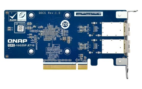 QNAP QXG-10G2SF-X710 | 2-portowa karta rozszerzeń 10GbE SFP+ dla QNAP/PC