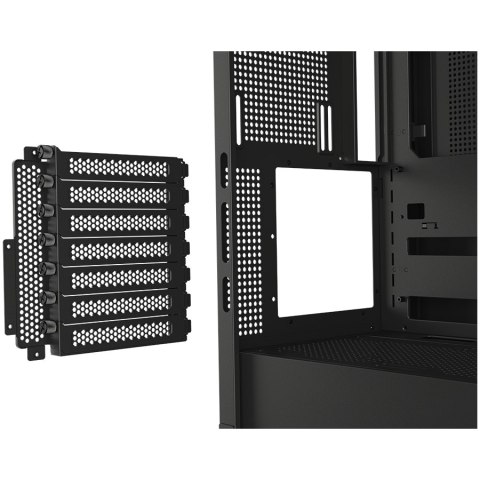 COUGAR | FV270 Black | PC Case | Mid tower / Tempered, Curved Glass Perimeter / Quick Detachable Air Filters / Up to 9 Fans (1x1