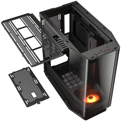 COUGAR | FV270 Black | PC Case | Mid tower / Tempered, Curved Glass Perimeter / Quick Detachable Air Filters / Up to 9 Fans (1x1