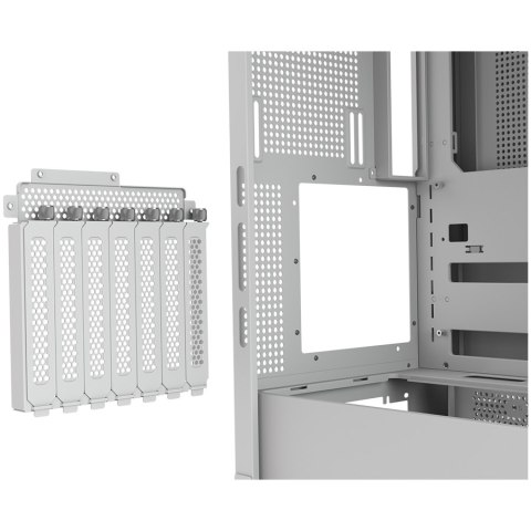 COUGAR | FV270 White | PC Case | Mid tower / Tempered, Curved Glass Perimeter / Quick Detachable Air Filters / Up to 9 Fans (1x1