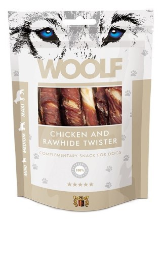 WOOLF Przysmak Chicken Rawhide Twister dla psa 100g