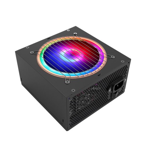 Rampage RGB 500 - Zasilacz ATX 500W 80 plus bronze, zasilacz komputerowy 120 mm, RGB