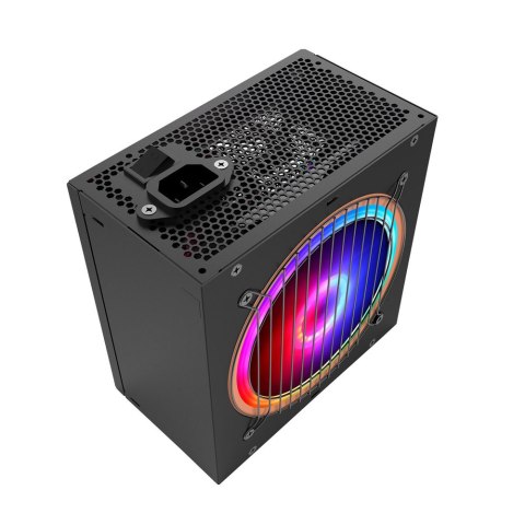 Rampage RGB 500 - Zasilacz ATX 500W 80 plus bronze, zasilacz komputerowy 120 mm, RGB