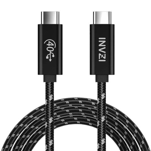 Kabel USB-C / USB4.0, INVZI, INVUSB4, Gen3, 240W, 40Gbps, 2m (czarny)