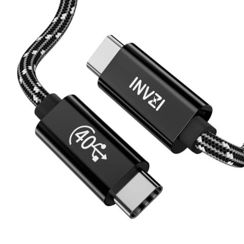 Kabel USB-C / USB4.0, INVZI, INVUSB4, Gen3, 240W, 40Gbps, 2m (czarny)