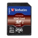 Verbatim Karta pamięci Secure Digital Card Premium U1, 256GB, SDXC, 44026, UHS-I U1 (Class 10)