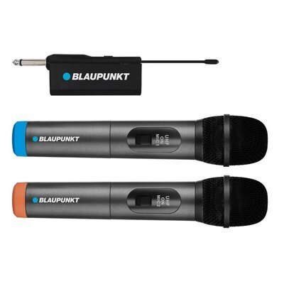 Mikrofony bezprzewodowe Blaupunkt UHF WM60UDB Czarne