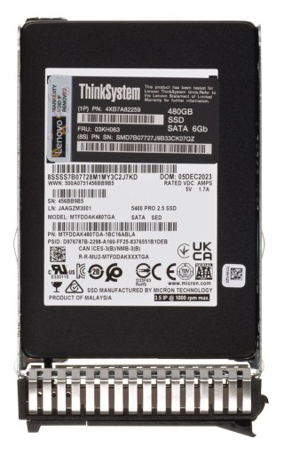 2.5IN 5400P 480GB RI SATA HS/480GB READ INTENSIVE SATA 6GB HS