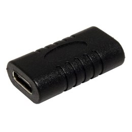 USB złączka, (3.1), USB C (F) - USB C (F), czarna, plastic bag