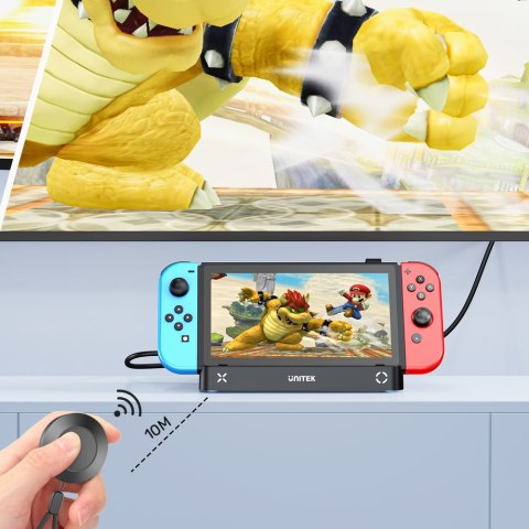 Unitek Stacja dokująca do Nintendo Switch, PD 100W, HDMI 4K, RJ-45, czytnik kart