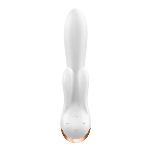 Wibrator wielofunkcyjny Satisfyer Double Flex z aplikacją (biały)