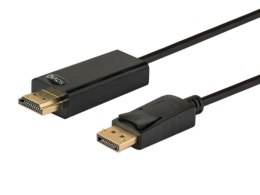 Kabel SAVIO CL-56 (DisplayPort M - HDMI Typ A; 1,5m; kolor czarny)