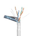 Kabel sieciowy A-LAN drut, 100% miedź KIF5PVC305Q (FTP; 305m; kat. 5e; kolor szary)