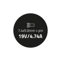 Qoltec Zasilacz do HP Compaq 90W | 19V | 4.74A | 7.4*5.0+pin