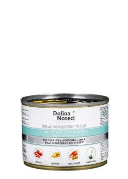 DOLINA NOTECI Premium z Cielęciną, pomidorami i makaronem - mokra karma dla psów dorosłych ras małych - 185g