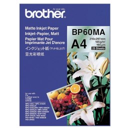 Brother Matte Inkjet Paper, BP60MA, foto papier, matowy, biały, A4, 145 g/m2, 25 szt., atrament