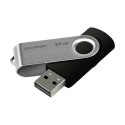 Goodram USB flash disk, USB 2.0, 32GB, UTS2, czarny, UTS2-0320K0R11, USB A, z obrotową osłoną