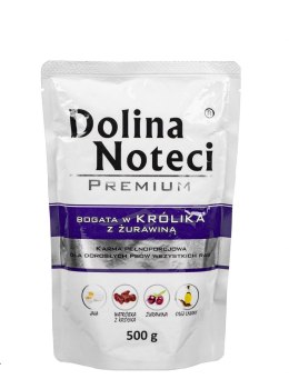 DOLINA NOTECI Premium bogata w królika z żurawiną - mokra karma dla psa - 500g
