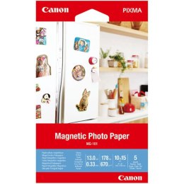 Canon Magnetic Photo Paper (magnetyczny), MG-101, foto papier, połysk, 3634C002, biały, Canon PIXMA, 10x15cm, 4x6