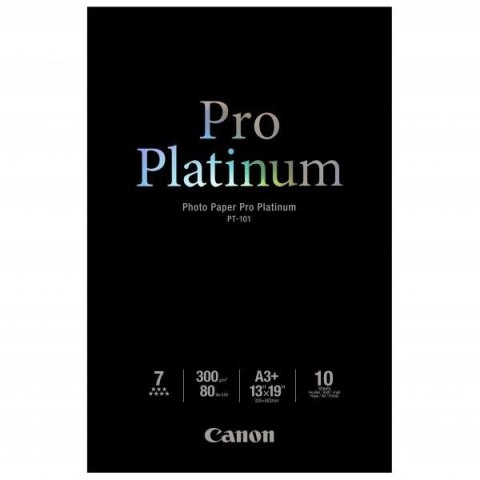 Canon Photo Paper Pro Platinu, PT-101 A3+, foto papier, połysk, 2768B018, biały, A3+, 13x19", 300 g/m2, 10 szt., atrament