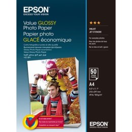 Epson Value Glossy Photo Paper, C13S400036, foto papier, połysk, biały, A4, 183 g/m2, 50 szt., atrament